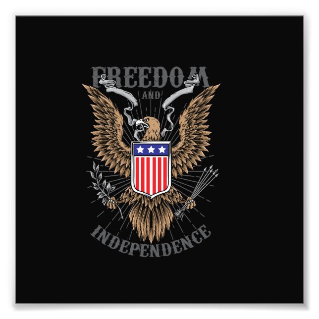 Impression Photo dessin d'aigle américain (Devant)