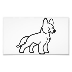 Impression Photo dessin de berger allemand blanc