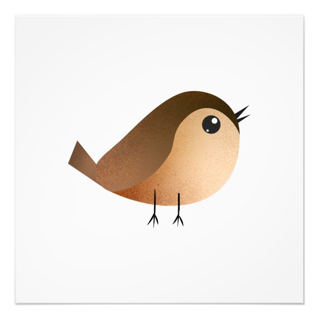 Impression Photo Dessin d'Oiseau de Bruant (Devant)