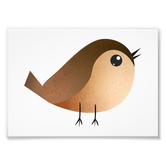 Impression Photo Dessin d'Oiseau de Bruant (Devant)