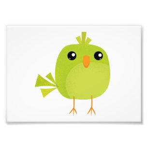 Impression Photo Dessin d'oiseau vert