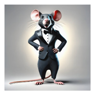 Impression Photo dessin humoristique de souris