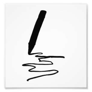 Impression Photo Dessin silhouette d'esquisse de crayon