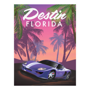 Impression Photo Destin Florida USA affiche de voiture de sport.