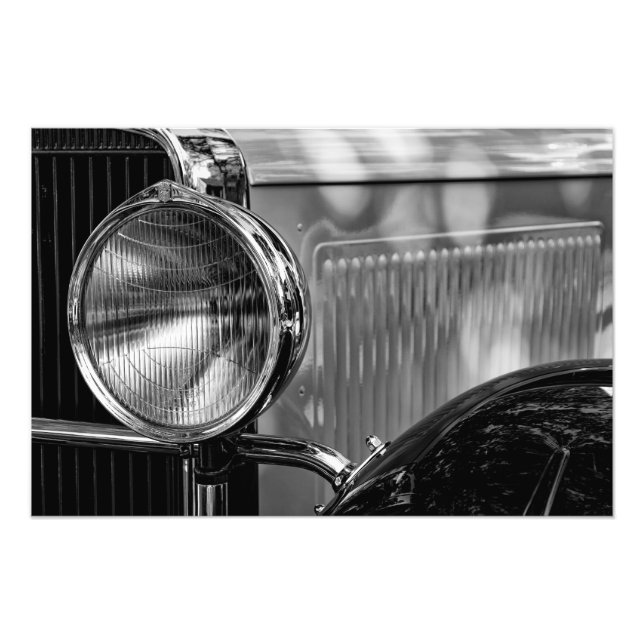 Impression Photo Détail De L'Antiquité - En Noir Et Blanc (Devant)