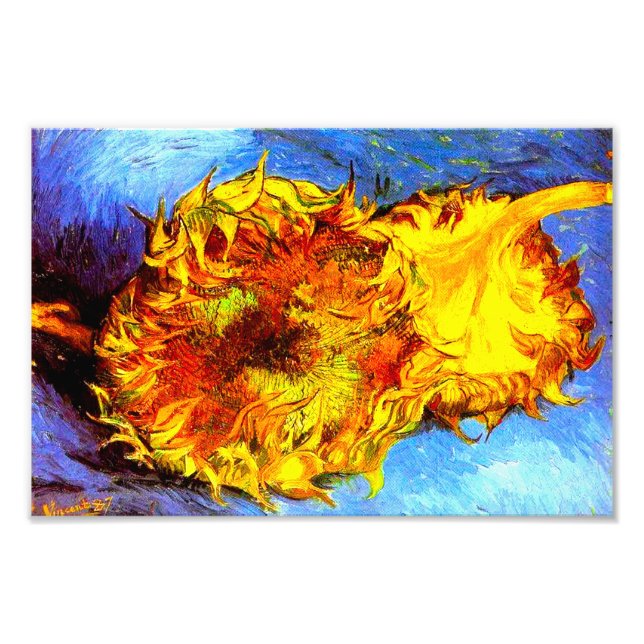 Impression Photo Deux Coupes de tournesols Van Gogh (Devant)