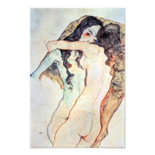 Impression Photo Deux femmes s'étreignant Egon Schiele