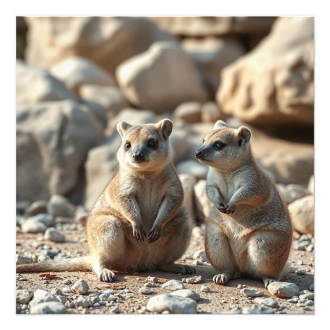 Impression Photo Deux Quokkas Aussie Rottnest IsLand, (Devant)