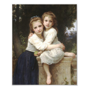 Impression Photo Deux Sisters, 1901, William Adolphe Bouguereau