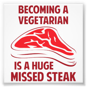 Impression Photo Devenir Végétarien Est Un Verre Manqué Énorme