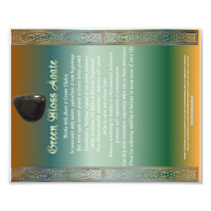 Impression Photo Diagramme vert de propriétés d'agate de mousse