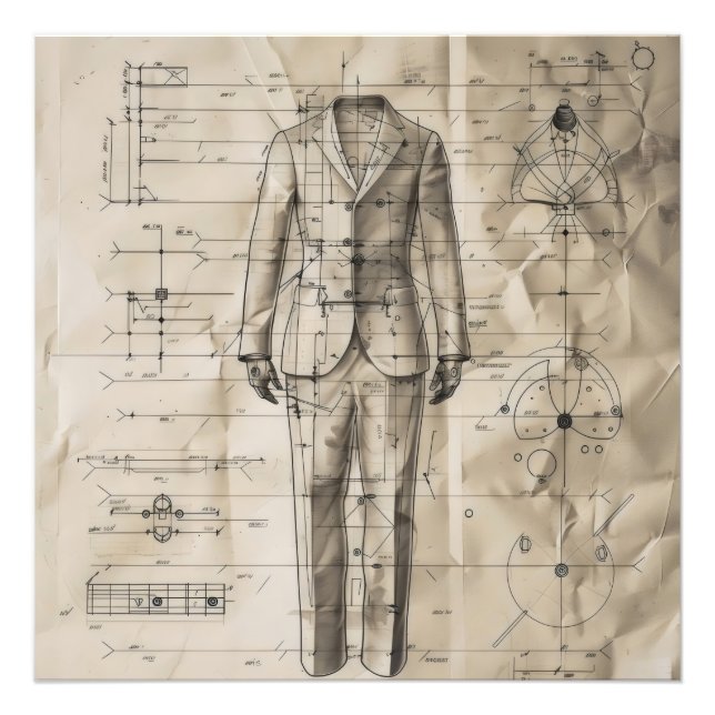 Impression Photo Diagramme Vintage (Devant)