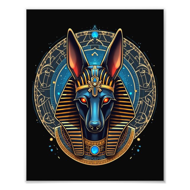 Impression Photo Dieu égyptien Anubis Mythologie de l'Égypte antiqu (Devant)