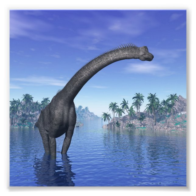Impression Photo dinosaure de Brachiosaurus - rendu 3D (Devant)