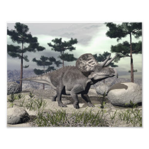 Impression Photo Dinosaure de Zuniceratops - rendu 3D