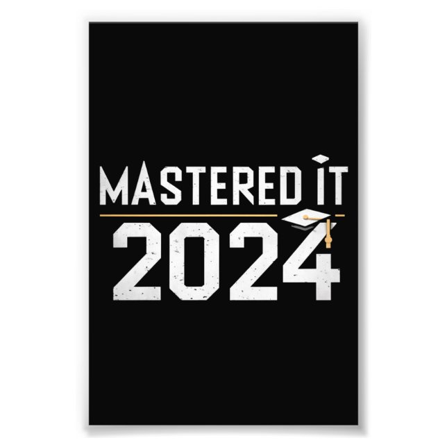 Impression Photo Diplôme de master Maîtrisé en 2024 Diplôme de mast (Devant)