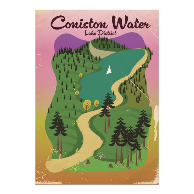 Impression Photo District de Coniston Water Lake (Devant)