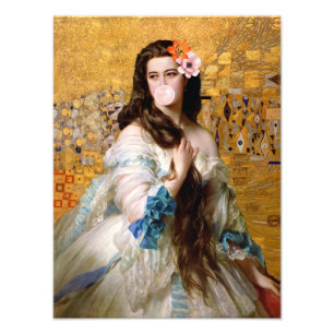 Impression Photo Diva Bubble Gum en or