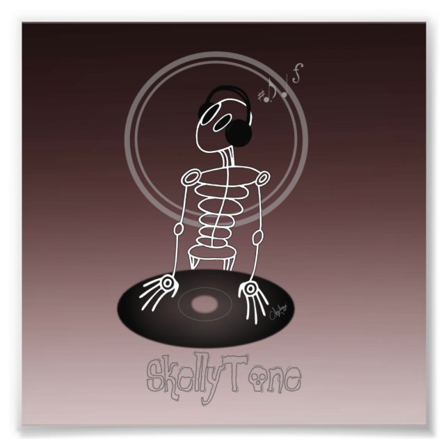 Impression Photo DJ Skeleton (Devant)