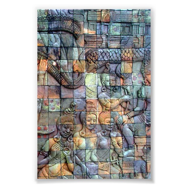 Impression Photo Doi Inthanon Chedi Carreaux sculptés (Devant)