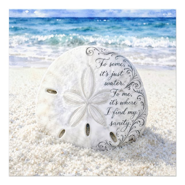 Impression Photo Dollar de Sable avec Citation Inspirante (Devant)