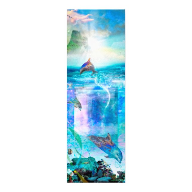 IMPRESSION PHOTO DOLPHIN BLUE OCEAN DIVERS (Devant)