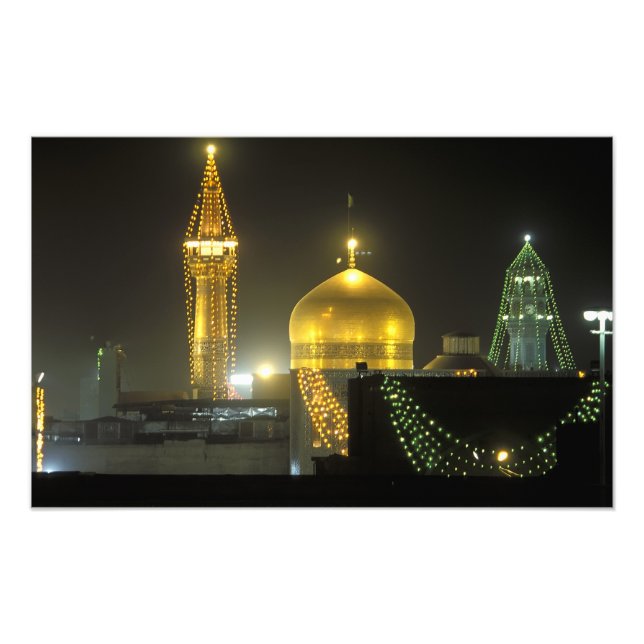 Impression Photo Dôme doré du complexe du sanctuaire de l'Imam Reza (Devant)