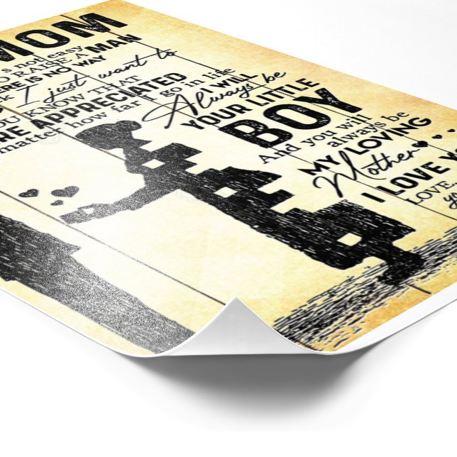 Impression Photo Don Son To Mom | Cadeau Spécial Pour Famille (Coin)