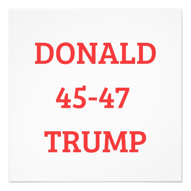 Impression Photo Donald Trump (Devant)