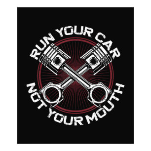 Impression Photo Drag Racing Car Vintage Exécuter Votre Voiture Pas