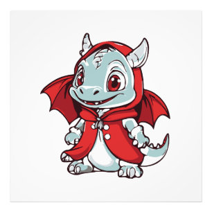 Impression Photo Dragon albinos en rouge
