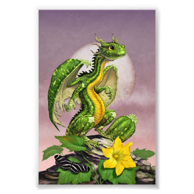 Impression Photo Dragon de courgette 4x6 (Devant)