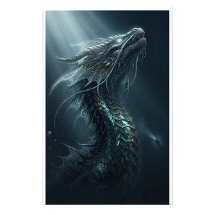 Impression Photo Dragon de mer à écaille dorée majestueux - Guar de
