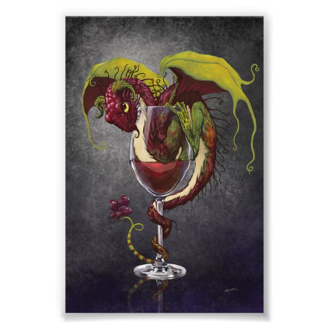 Impression Photo Dragon de vin rouge 4x6 Imprimer (Devant)