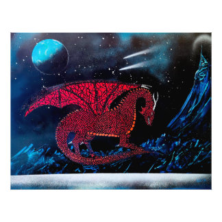 Impression Photo Dragon Rouge