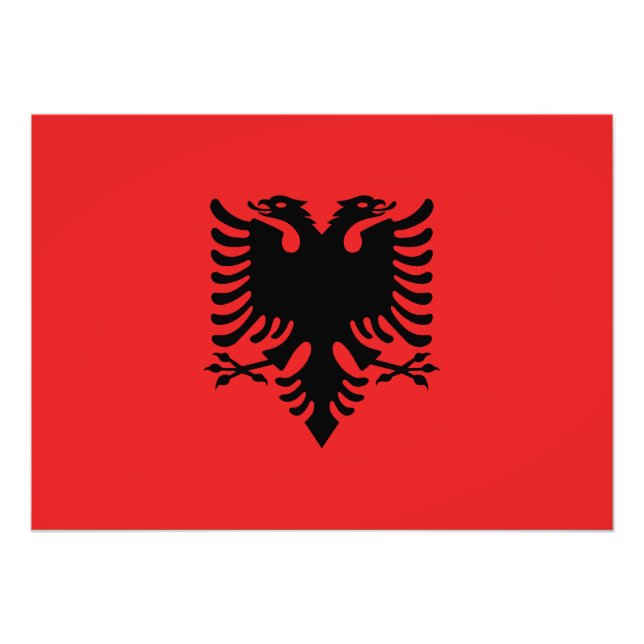 Impression Photo Drapeau albanais patriotique (Devant)