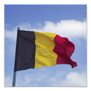 Impression Photo drapeau belge RF)