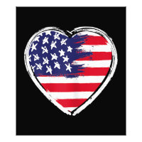 Drapeau Coeur US 4 juillet Étoiles patriotiques am