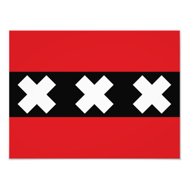 Impression Photo Drapeau d'Amsterdam (Devant)