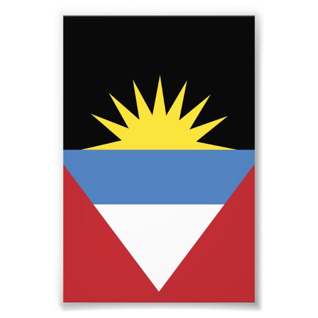 Impression Photo Drapeau d'Antigua-et-Barbuda (Devant)