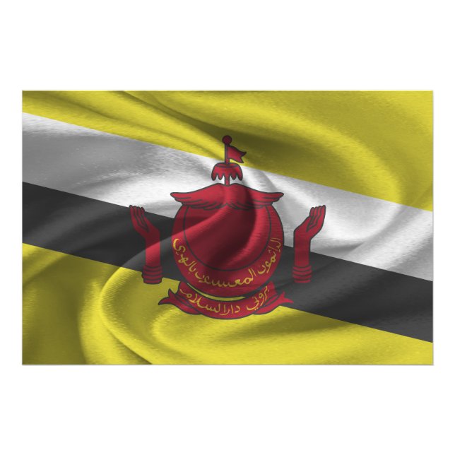 Impression Photo Drapeau de Brunei (Devant)