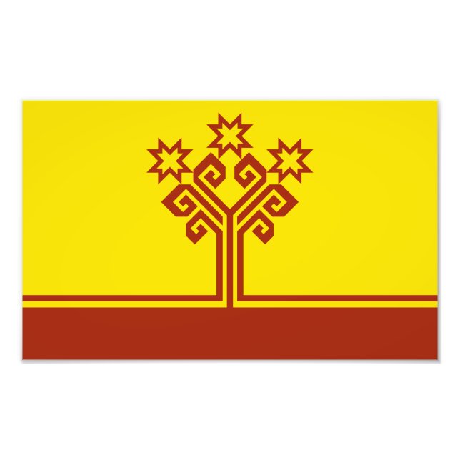 Impression Photo Drapeau de Chuvashia (Devant)