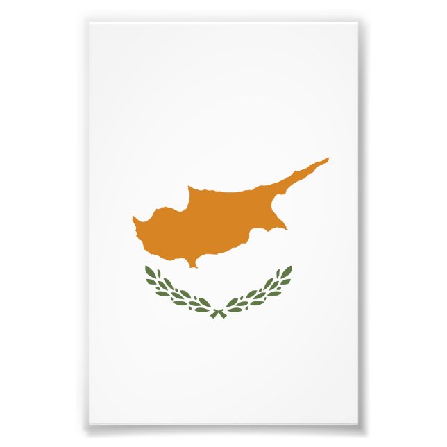 Impression Photo Drapeau de Chypre (Devant)