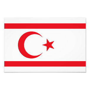 Impression Photo Drapeau de Chypre du Nord