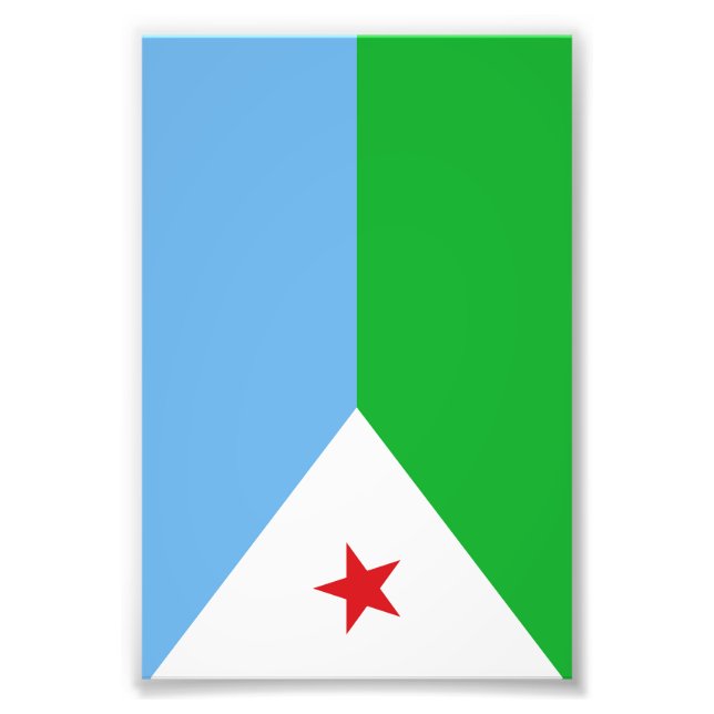 Impression Photo Drapeau de Djibouti (Devant)