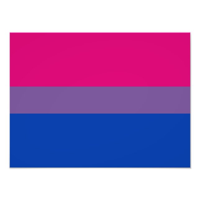 Impression Photo Drapeau de fierté bisexuel (Devant)
