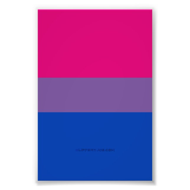 Impression Photo Drapeau de fierté bisexuelle de SlipperyJoe's coul (Devant)