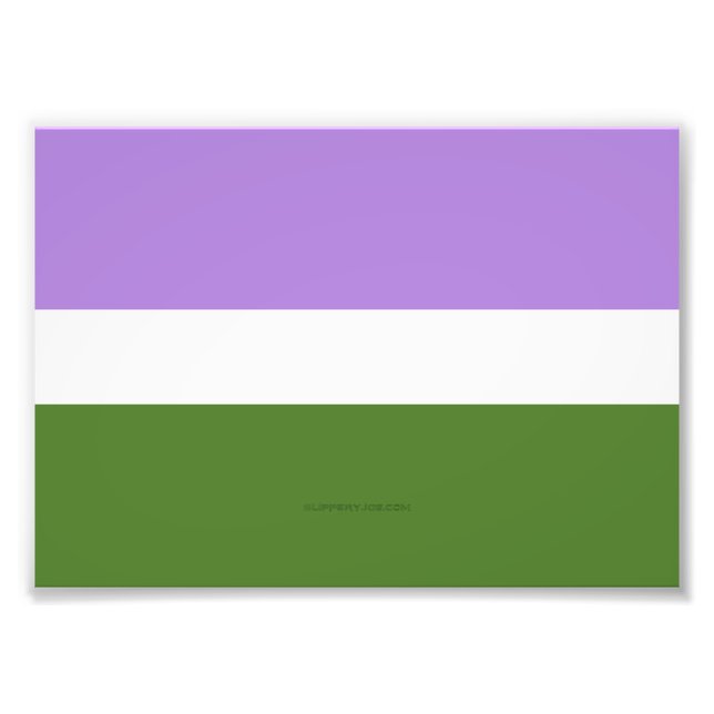 Impression Photo Drapeau de fierté genderqueer de SlipperyJoe lavan (Devant)