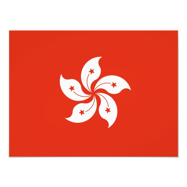 Impression Photo Drapeau de Hong Kong (Devant)