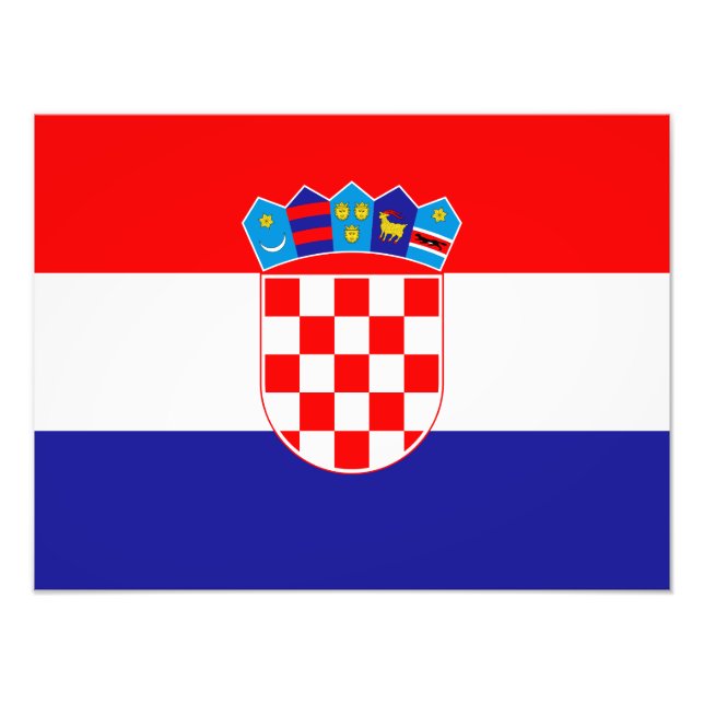 Impression Photo Drapeau de la Croatie (Devant)